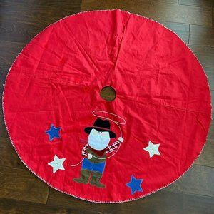 Supree Creations Christmas Tree Skirt Cowboy Western Holiday Decoration